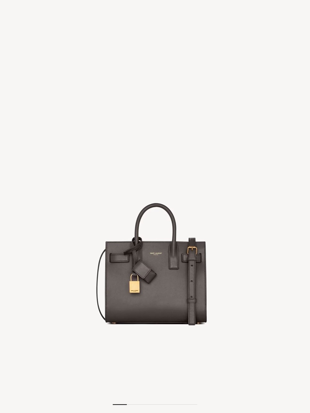 Saint Laurent Small Sac de Jour Leather Tote in gray